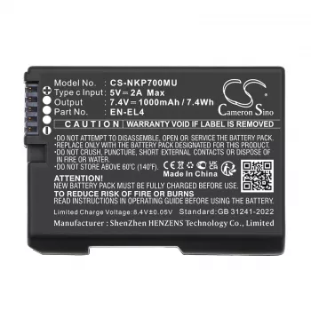 CAMERON SINO batéria Typ EN-EL4 A E pre Nikon D2H D2Hs D2X D2Xs D3 D3S D3X F6 s USB-C konektorom / CS-NKP700MU