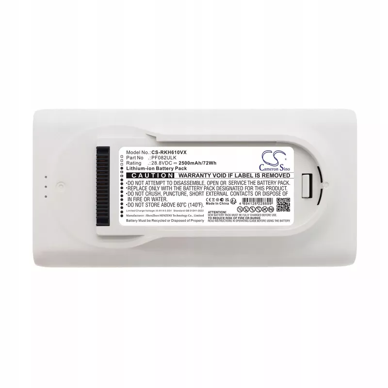 CAMERON SINO náhradná batéria PF082ULK pre Roborock H60 Hub Pro 2500mAh / CS-RKH610VX