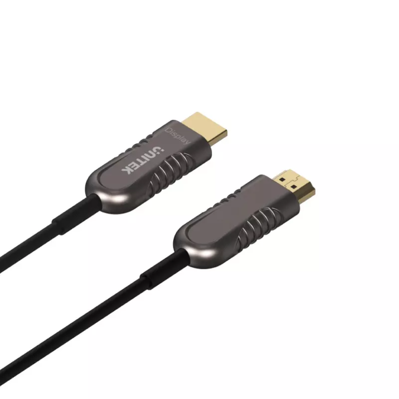 UNITEK Premium HDMI 60m aktívny optický kábel - čierna