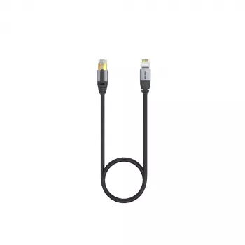 UNITEK Cat.8 S/FTP Ethernet patch kábel 10m RJ45 40Gbps 2000MHz pozlátený čierny