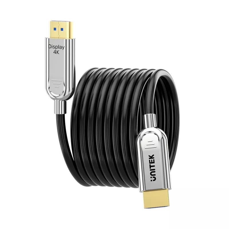 UNITEK HDMI 2.0 aktívny optický kábel (AOC) 4K 60Hz 50m čierny