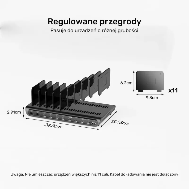 UNITEK 10-port USB-C & USB-A 240W nabíjacia stanica