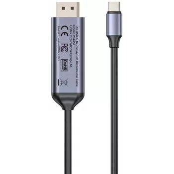 UNITEK obojsmerný kábel USB-C na DisplayPort 16K 80Gbps HDR 1,8m