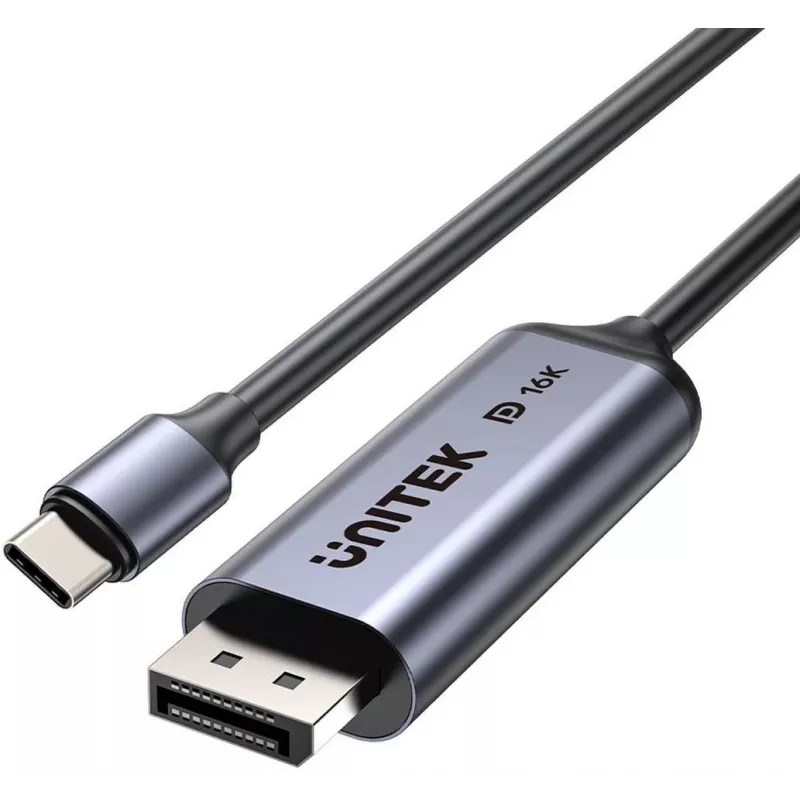 UNITEK obojsmerný kábel USB-C na DisplayPort 16K 80Gbps HDR 1,8m