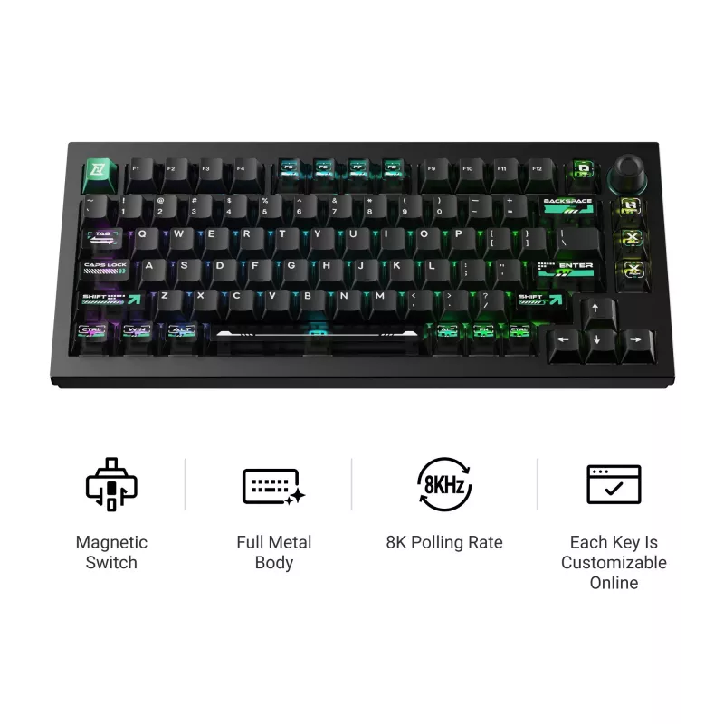 Keychron L5W-W1 Lemokey Magnetic Cyber 75% Hall Effect herná klávesnica