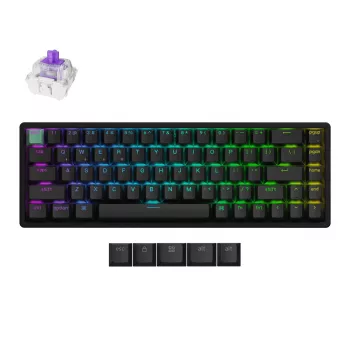 Keychron K6H-J1 65% Magnetic čierna drôtová mechanická klávesnica s Gateron Hall Effect spínačmi