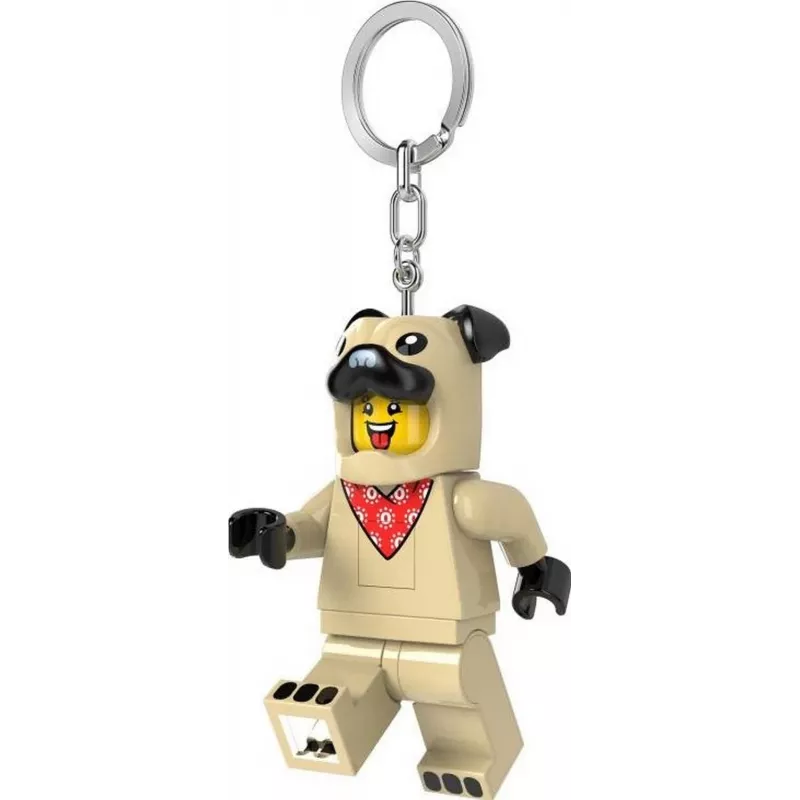 LEGO Minifigures mopslík kľúčenka s LED svetlom LGL-KE213H