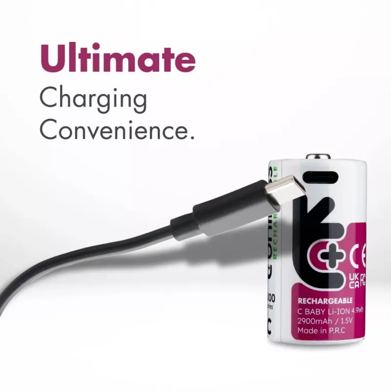 Uniross USB-C C/HR14 akumulátor Li-Ion 3000mAh, balenie 2 ks