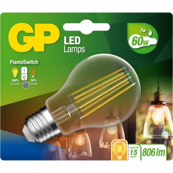 GP Lighting LED FlameSwitch E27 7W (60W) 806 lm teplá biela/efekt plameňa