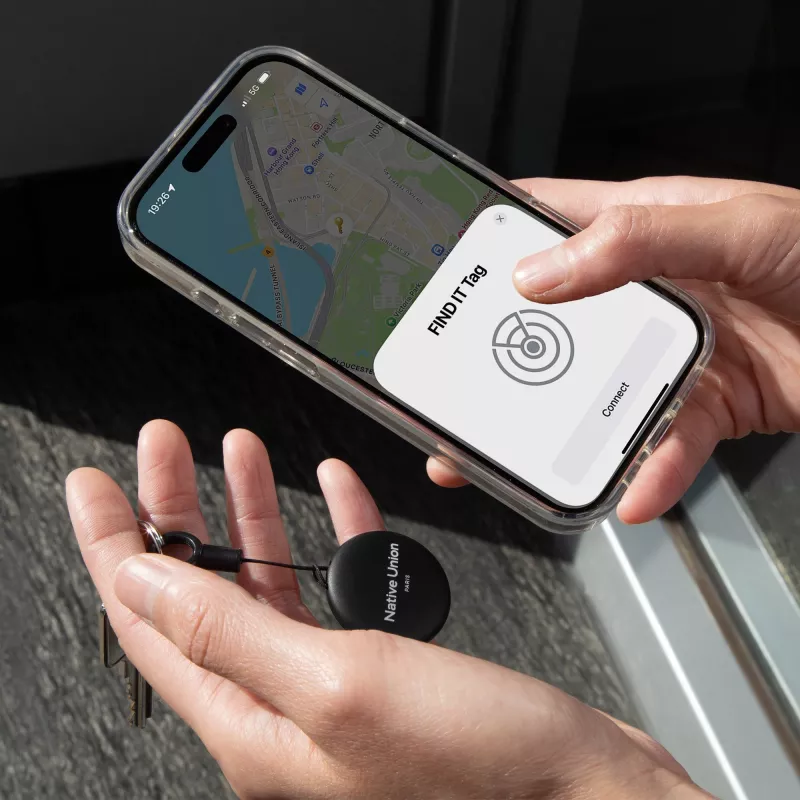 Native Union Findit Tag - tracker kompatibilný s Apple Find My a príslušenstvo k AirTag (čierna)