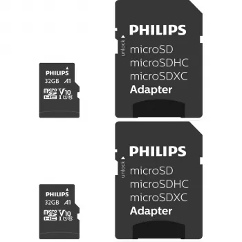Philips MicroSDHC 2-pack 32GB Class 10 UHS-I U1 vrátane adaptéra