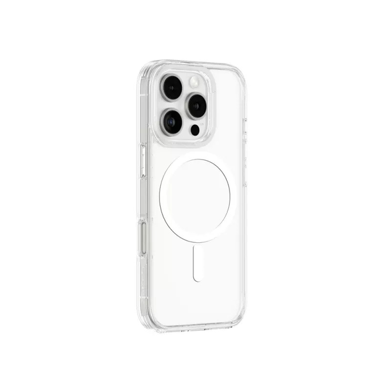 AMAZINGTHING Minimal Mag Case silikónové puzdro s magnetickým krúžkom pre iPhone 16 Pro - transparentné