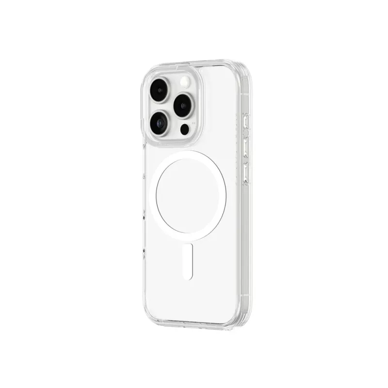 AMAZINGTHING Minimal Mag Case silikónové puzdro s magnetickým krúžkom pre iPhone 16 Pro - transparentné