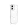 AMAZINGTHING Minimal Mag Case silikónové puzdro s magnetickým krúžkom pre iPhone 16 - transparentné