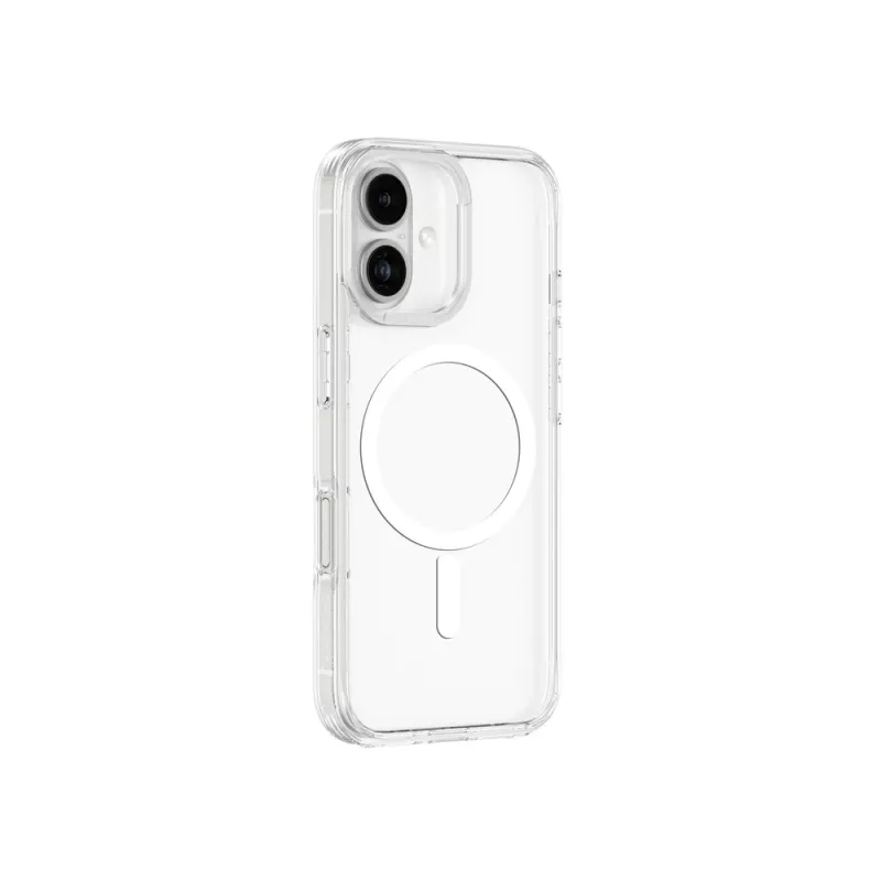 AMAZINGTHING Minimal Mag Case silikónové puzdro s magnetickým krúžkom pre iPhone 16 - transparentné