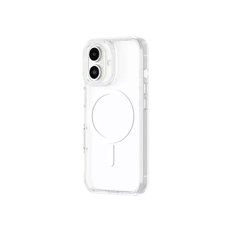 AMAZINGTHING Minimal Mag Case silikónové puzdro s magnetickým krúžkom pre iPhone 16 - transparentné