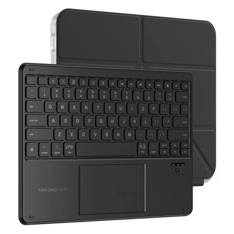 AMAZINGTHING Minimal Case Keylite Combo puzdro s klávesnicou pre iPad 11 2025 - čierna