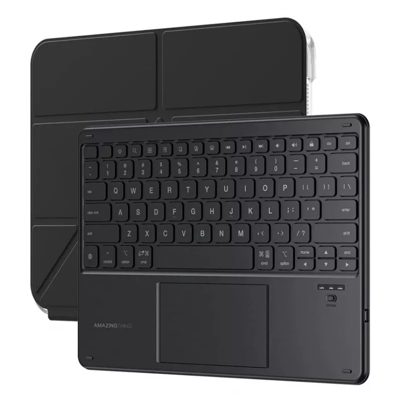 AMAZINGTHING Minimal Case Keylite Combo puzdro s klávesnicou pre iPad 11 2025 - čierna