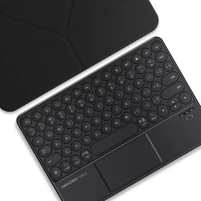 AMAZINGTHING Minimal Case Keylite Combo puzdro s klávesnicou pre iPad 11 2025 - čierna