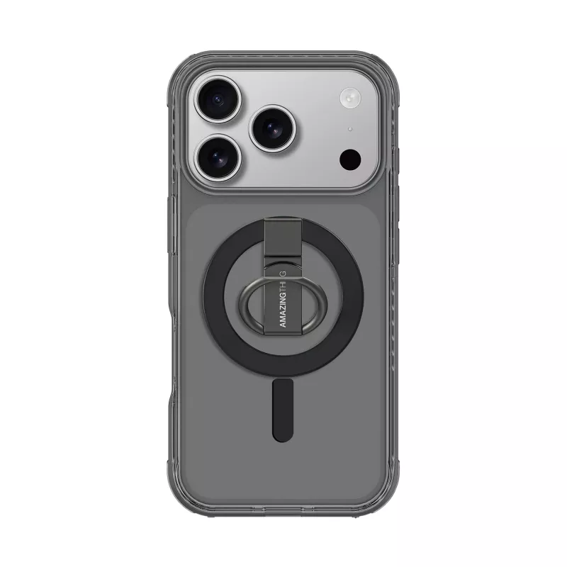 AMAZINGTHING Titan Pro Grip Ring Set puzdro pre iPhone 17 Pro, kompatibilné s MagSafe, čierna