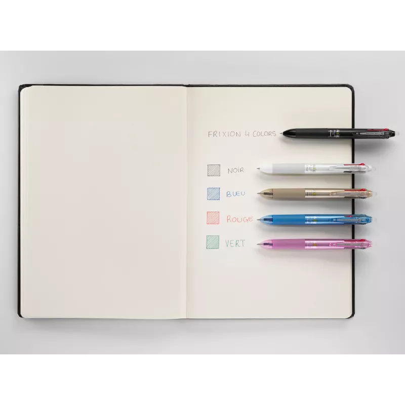 PILOT PEN FriXion Ball 4 vymazateľné gélové pero 4-in-1 čierne puzdro 0,5 mm extra jemné