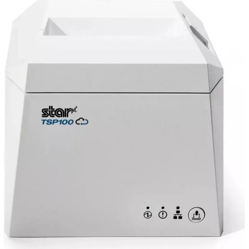 STAR MICRONICS TSP143IV UEWB termálna tlačiareň pokladničných dokladov, 203 dpi, 250 mm/s, USB-A, USB-C, Bluetooth, Ethernet, Wi-Fi, CloudPRNT, automatická rezačka, biela, interný zdroj