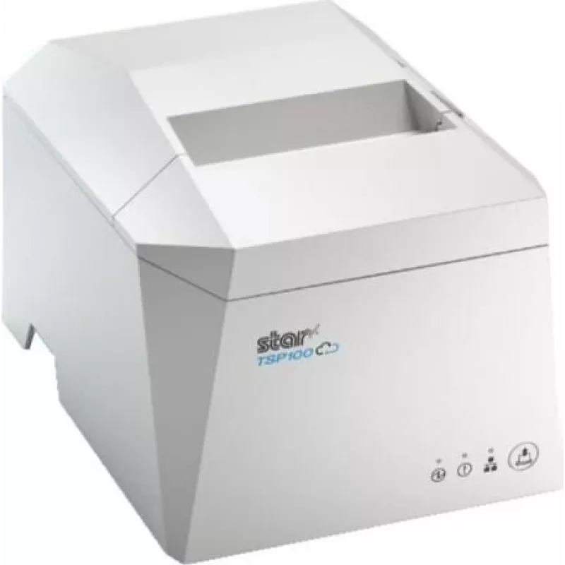 STAR MICRONICS TSP143IV UEWB termálna tlačiareň pokladničných dokladov, 203 dpi, 250 mm/s, USB-A, USB-C, Bluetooth, Ethernet, Wi-Fi, CloudPRNT, automatická rezačka, biela, interný zdroj