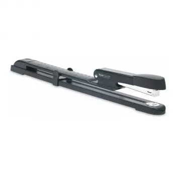 Rapesco Marlin kovová zošívačka s dlhým ramenom - 25 listov - čierna - ploché zošívanie - kov - 47 mm - 386 mm
