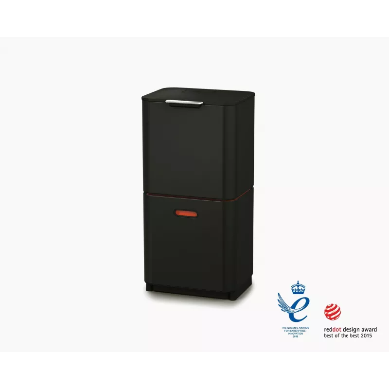 Joseph Joseph Totem Max 60L čierny odpadkový a recyklačný kôš