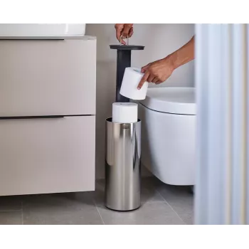 Joseph Joseph EasyStore Luxe držiak na toaletný papier z nehrdzavejúcej ocele so skrytým priestorom