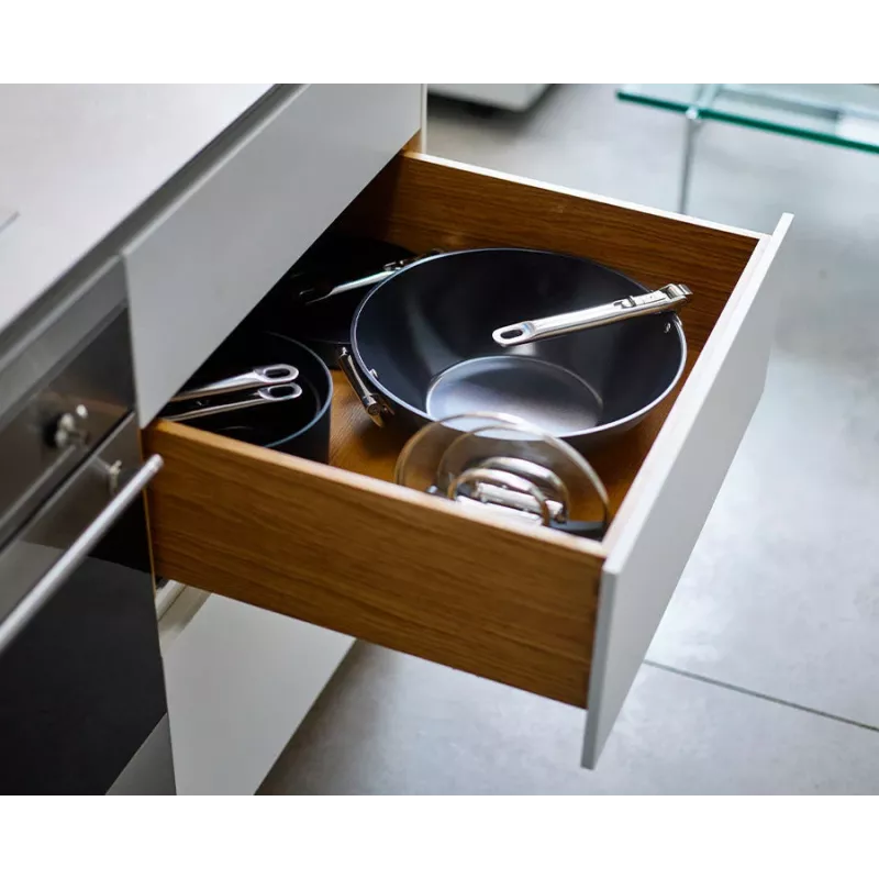 Joseph Joseph Space sklápacia rúčka keramický nepriľnavý wok 32 cm modrý