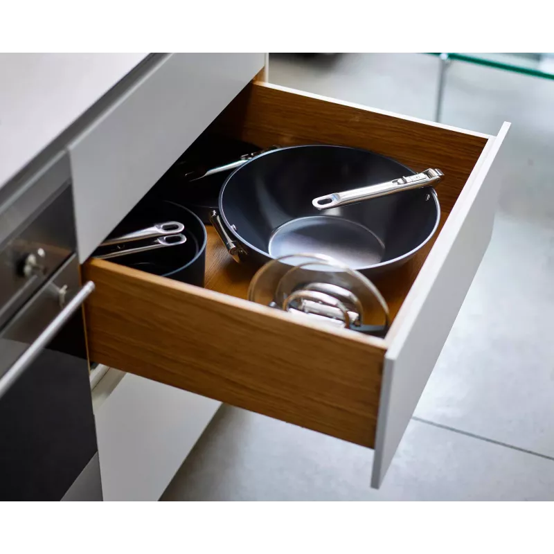Joseph Joseph Space sklápacia rúčka keramický nepriľnavý wok 32 cm modrý