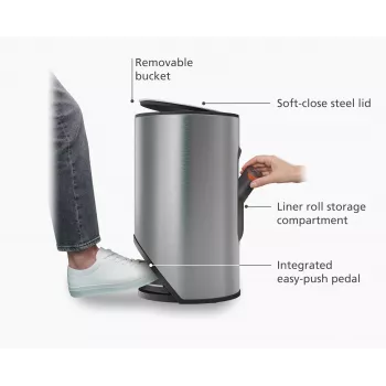 Joseph Joseph Arc 10L Easy-Push pedálový odpadkový kôš z nehrdzavejúcej ocele