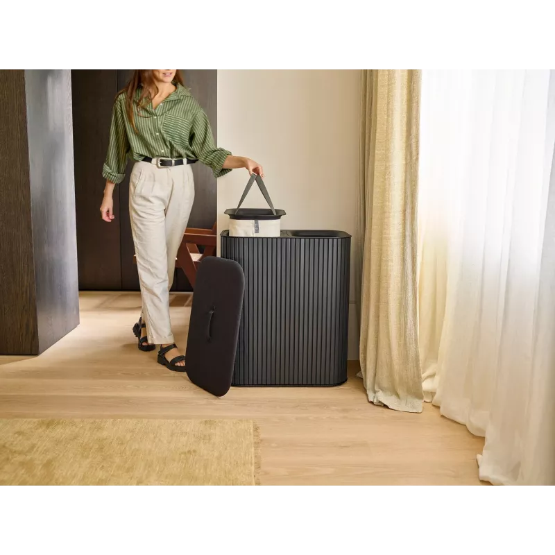 Joseph Joseph Tota Twin Luxe 90L triedič bielizne čierny