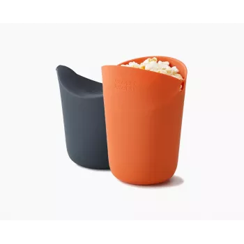 Joseph Joseph M-Cuisine 2-dielna oranžová sada na výrobu popcornu v mikrovlnnej rúre