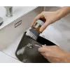 Joseph Joseph Palm Scrub Grey kefa na umývanie riadu s integrovaným dávkovačom saponátu