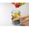 Joseph Joseph Palm Scrub Grey kefa na umývanie riadu s integrovaným dávkovačom saponátu