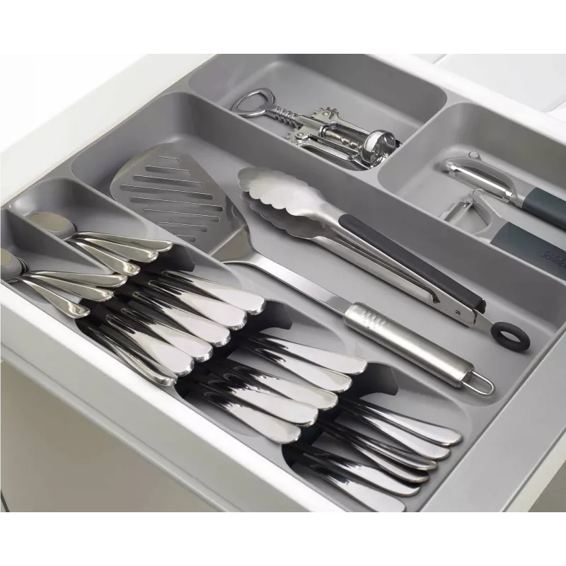 Joseph Joseph DrawerStore sivý organizér na príbor, kuchynské náčinie a gadgety
