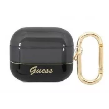 Guess Apple AirPods 3 priesvitné puzdro čierna