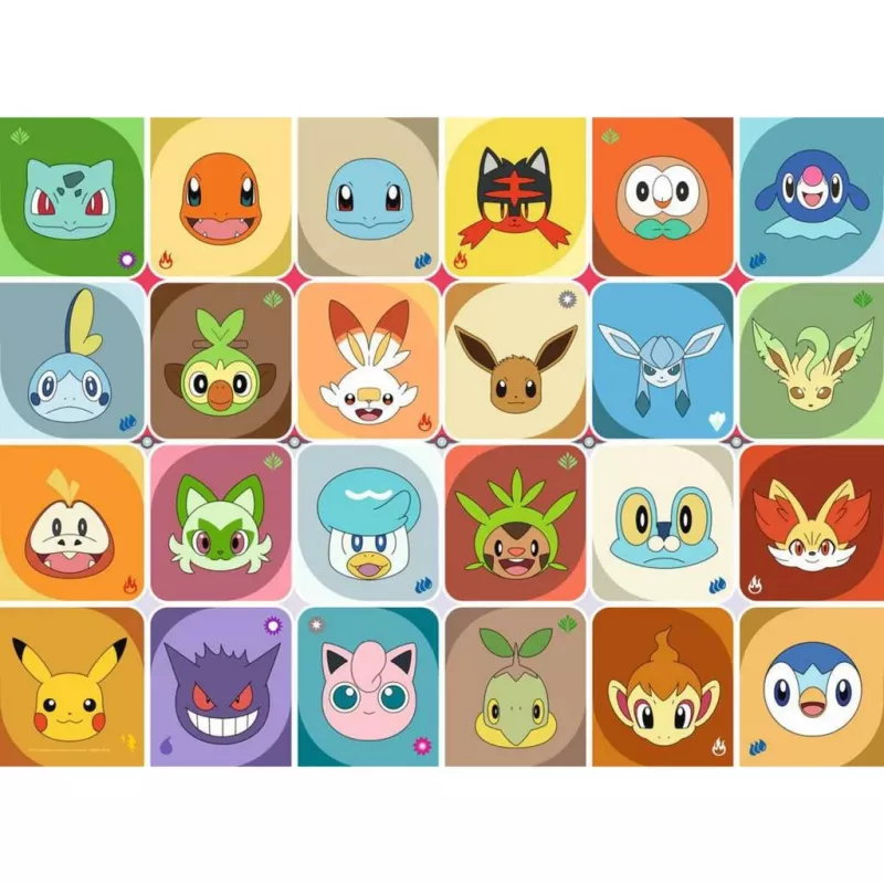 RAVENSBURGER detské puzzle Pokémon Faces (100 dielikov)