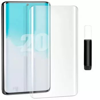 EVELATUS Samsung Galaxy S20 Plus priehľadné sklo UV + lepidlo