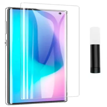 EVELATUS Samsung Galaxy S10 priehľadné sklo UV ochranné sklo na displej + lepidlo