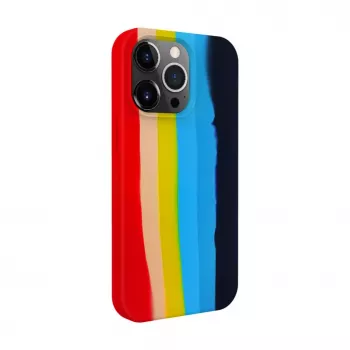 Evelatus Apple iPhone 15 Pro Max silikónové puzdro viacfarebné dúha