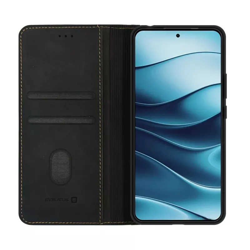 Evelatus knižné puzdro pre Xiaomi Redmi Note 14 5G - čierne