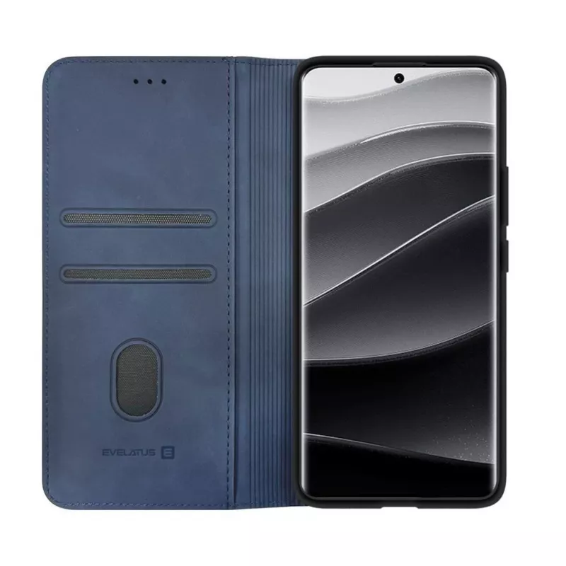 Evelatus Xiaomi Redmi Note 14 Pro Plus puzdro kniha tmavomodrá