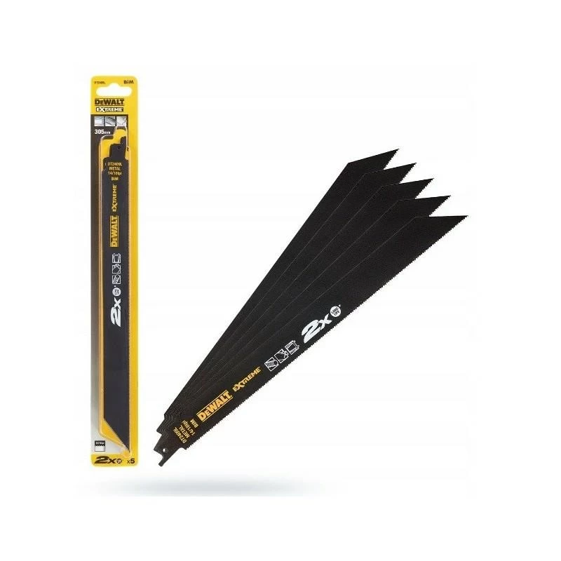 DEWALT DT2409L HSS M42 bimetalový plátok na šabľovú pílu 305mm 14 TPI 5-Pack