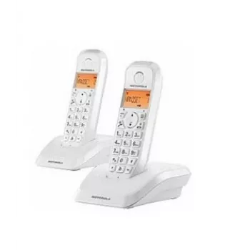 Motorola S1202 DECT bezdrôtový telefón sada s 2 mikrotelefónmi biela