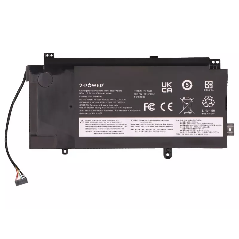 2-Power hlavná batéria pre Lenovo ThinkPad Yoga 15 20DQ 20DR – 61 Wh