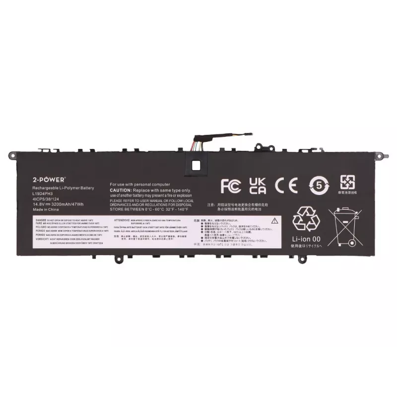 2-Power hlavná batéria pre Lenovo Yoga Slim 7 Pro-14ACH5 O 82N5 – 47 Wh