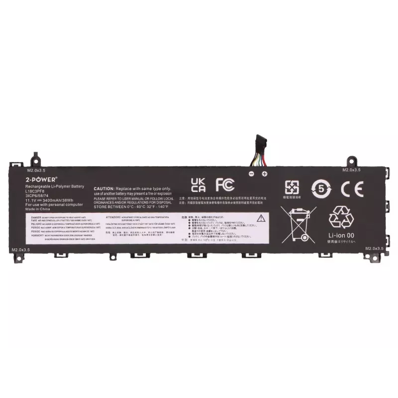 2-Power hlavná batéria pre Lenovo IdeaPad S340-13IML 81UM – 3400 mAh